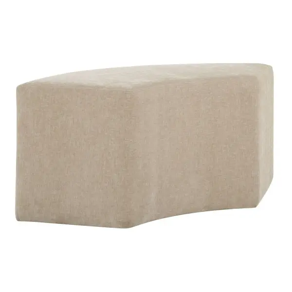 With A Curved Silhouette And A Soft, Inviting Profile, This Bench Offers A Streamlined Seat That Is Fully Upholstered In A Flax Crosshatched Polyester Velvet. Collection: Khai Width: 44.50" Height: 20.00" Length: 19.00" Weight: 41.99 lb Material: SOLID WOOD,PLYWOOD,FOAM,FABRIC,HARDWARE Country of Origin: China Safety Rating: Indoor Only