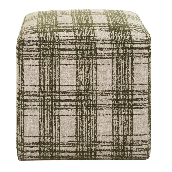 Serving As Both A Standalone Accent Piece Or Functional Seating, The Joie Ottoman Is Sure To Add Comfort And Style To Your Space. Upholstered In A Plush Chenille In Ireland Green Plaid. Collection: Joie Finish: Ireland Green Width: 18.00" Height: 18.00" Length: 18.00" Weight: 16.58 lb Material: SOLID WOOD,PLYWOOD,FOAM,FABRIC,HARDWARE Country of Origin: China Safety Rating: Indoor Only