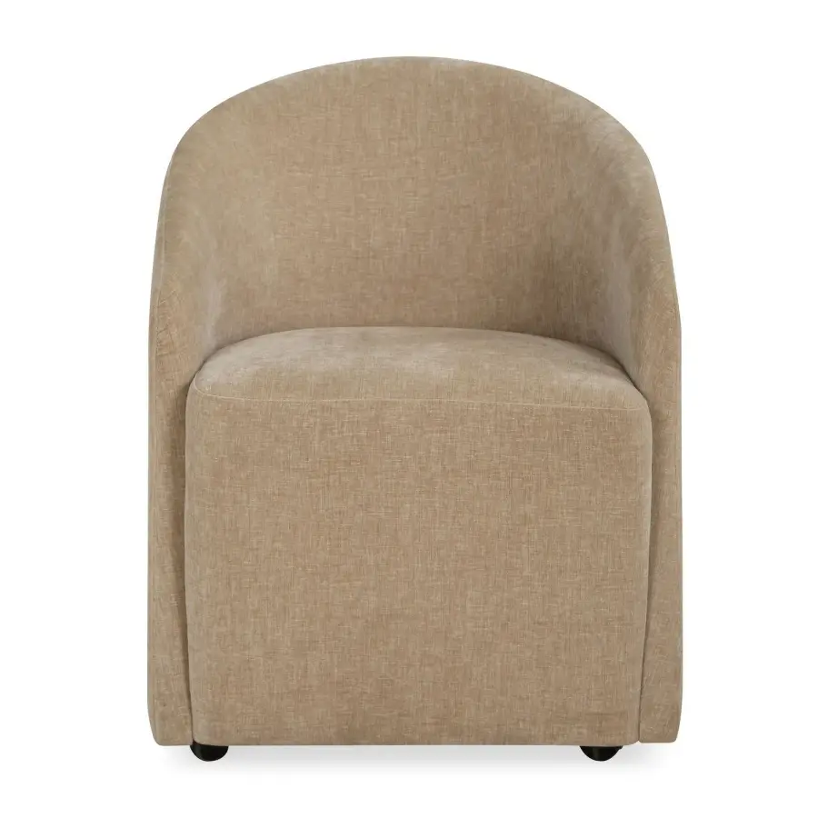 Harbor Dining Chair in Flax Crosshatched Velvet