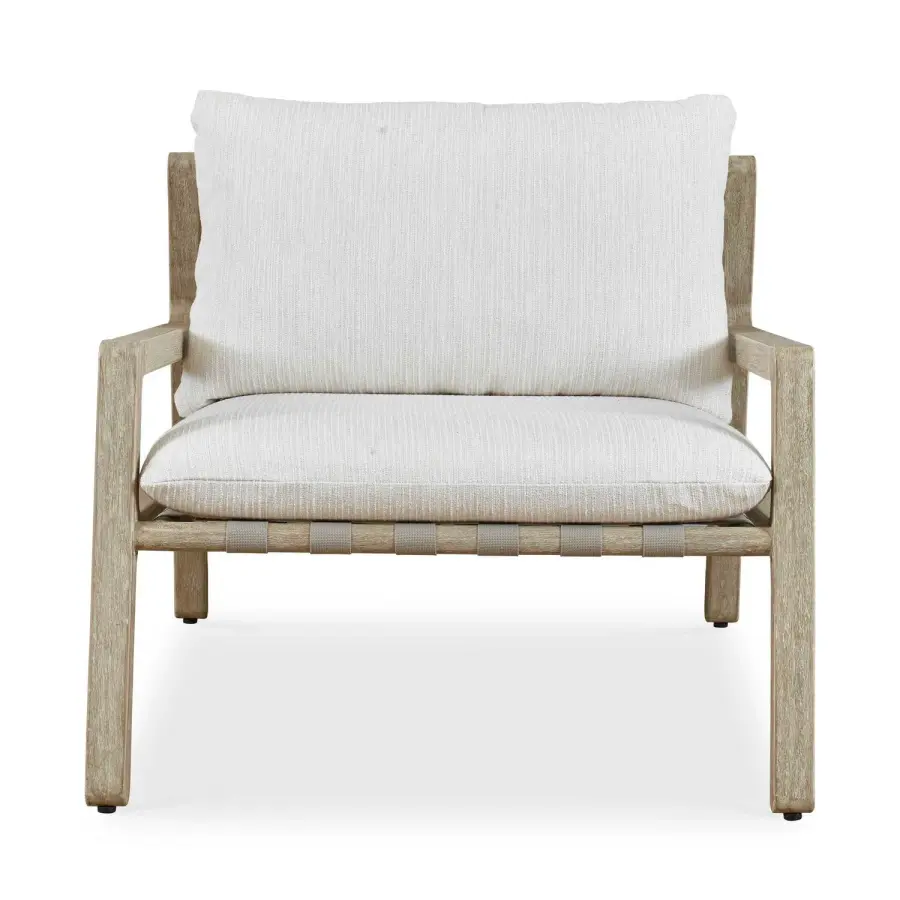 Strapped Lounge Chair in Mahogany Wood