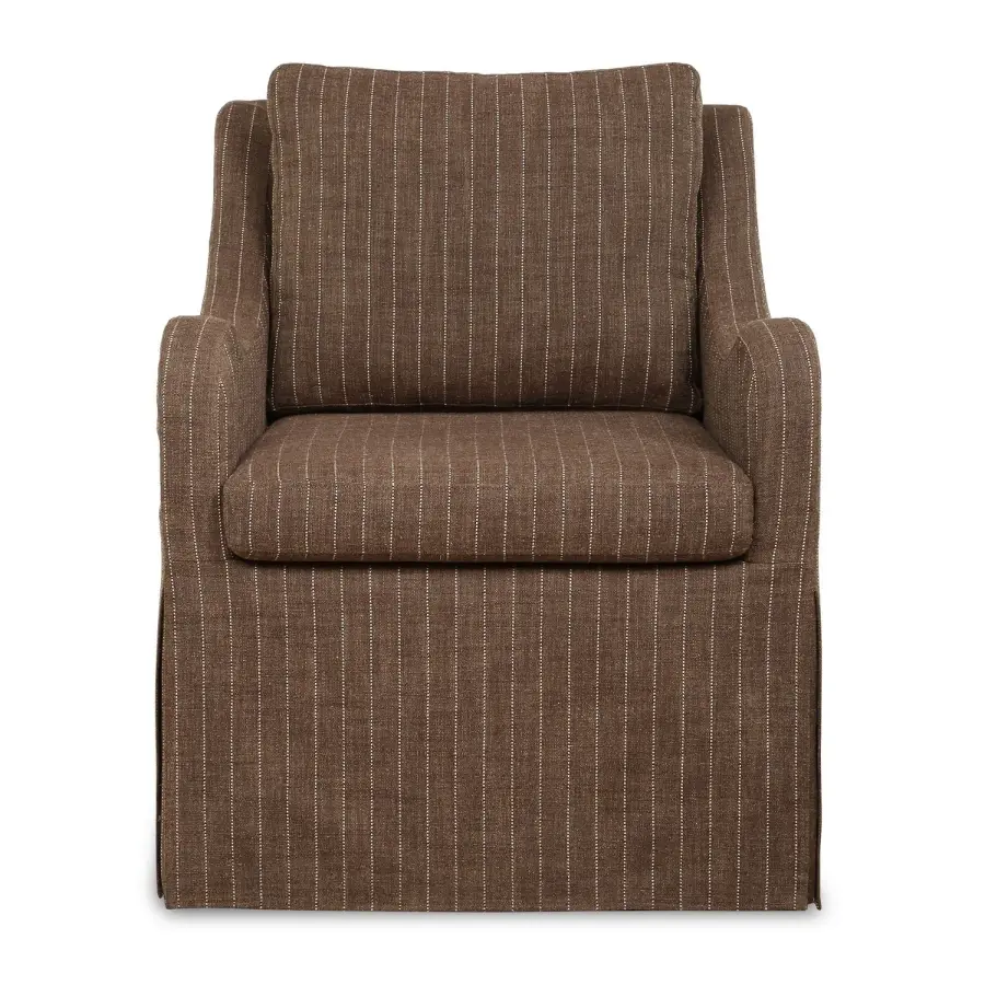 Luisa Swivel Chair in Teak Brown