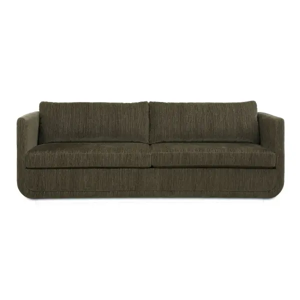 Curves Abound Creating Style And Ease, The Abound Sofa Features A Rounded Frame That Cradles The Base, Resting On A Hidden Plinth. Fully Upholstered In A Rich Textured Chenille In Herb. Collection: Abound Designer: Matthew Williams Finish: Textured Chenille In Herb Width: 86.00" Height: 34.00" Length: 33.00" Weight: 165.00 lb Material: SOLID WOOD,PLYWOOD,FOAM,FABRIC,HARDWARE Country of Origin: China Safety Rating: Indoor Only