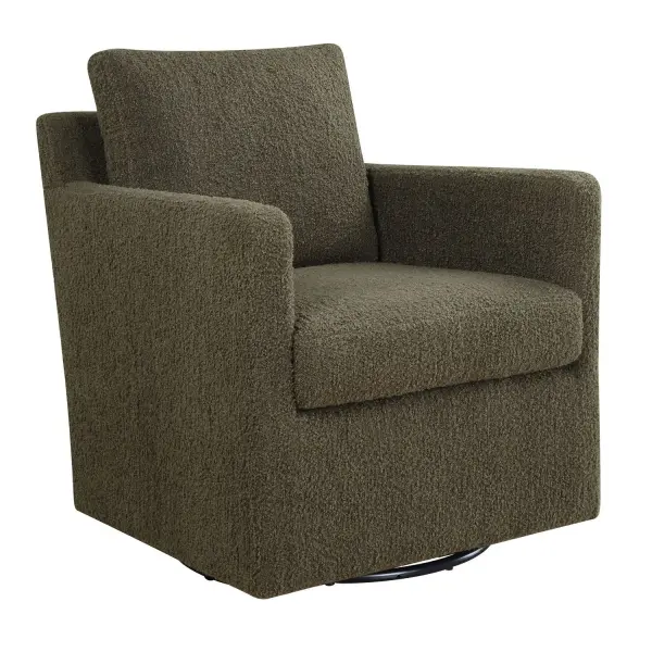 The Tisdell Features Comfortable Box Cushions And A Swivel Gliding Base, Making It The Perfect Place To Relax. Upholstered In A Plush Kale Green Faux Sheepskin, It Offers A Wonderfully Tactile Texture And A Chic Look Suitable For Any Space. Collection: Tisdell Designer: Matthew Williams Finish: Green Width: 26.50" Height: 33.00" Length: 31.50" Weight: 50.83 lb Material: HARDWOOD,PLYWOOD,FABRIC,FOAM,HARDWARE Country of Origin: China Safety Rating: Indoor Only