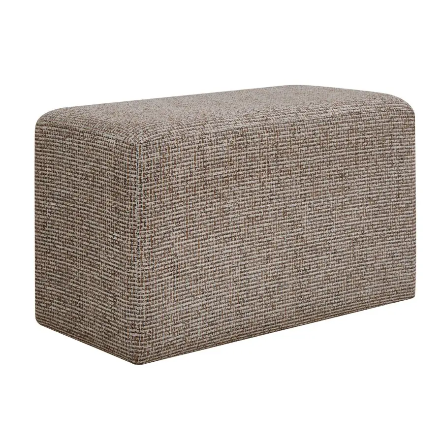 Kelce Ottoman in Caramel, Onyx, and Cream