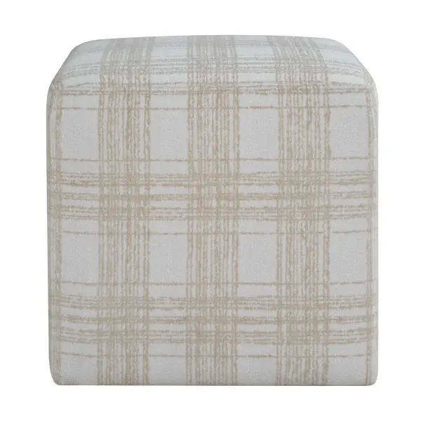 Serving As Both A Standalone Accent Piece Or Functional Seating, The Joie Ottoman Is Sure To Add Comfort And Style To Your Space. Upholstered In A Plush Chenille In Porcelain Plaid. Collection: Joie Finish: Plush Chenille In Porcelain Plaid Width: 18.00" Height: 18.00" Length: 18.00" Weight: 16.75 lb Material: SOLID WOOD,PLYWOOD,FOAM,FABRIC,HARDWARE Country of Origin: China Safety Rating: Indoor Only