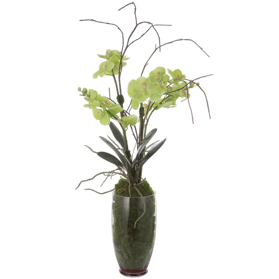 Valdive Artificial Flower in Clear Vase