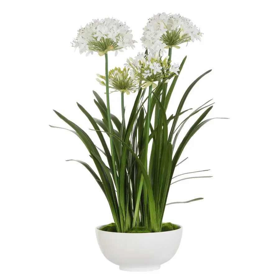 Uttermost Purity Agapanthus Centerpiece in Gloss White