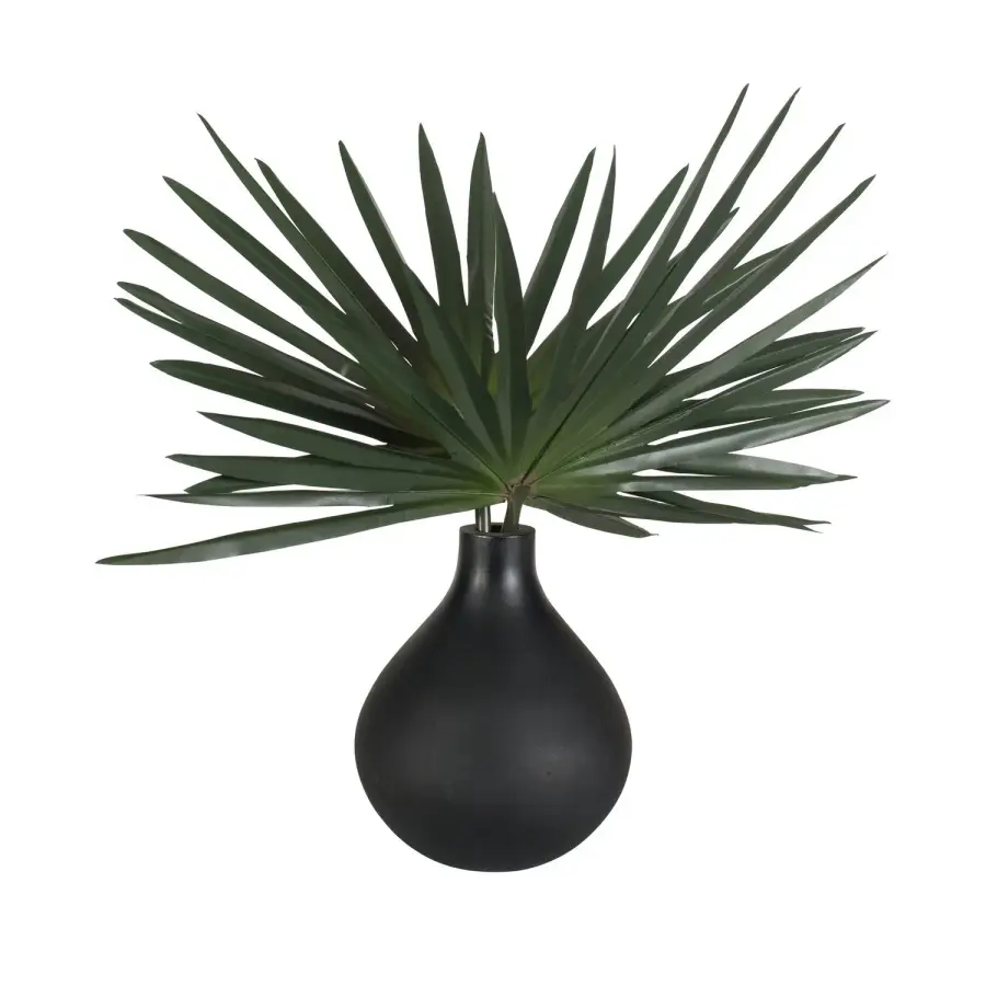 Axis Palm Vase in Matte Black
