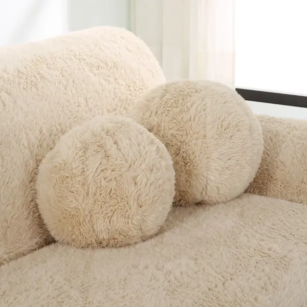 Abide Faux Sheepskin Pillows, Set of 2 in Caramel