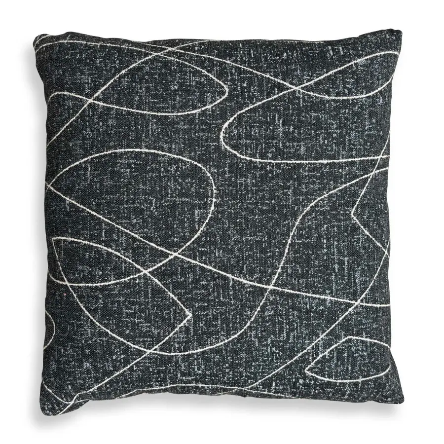 Loopy Loop Multi-tonal Onyx Indoor/Outdoor Pillow