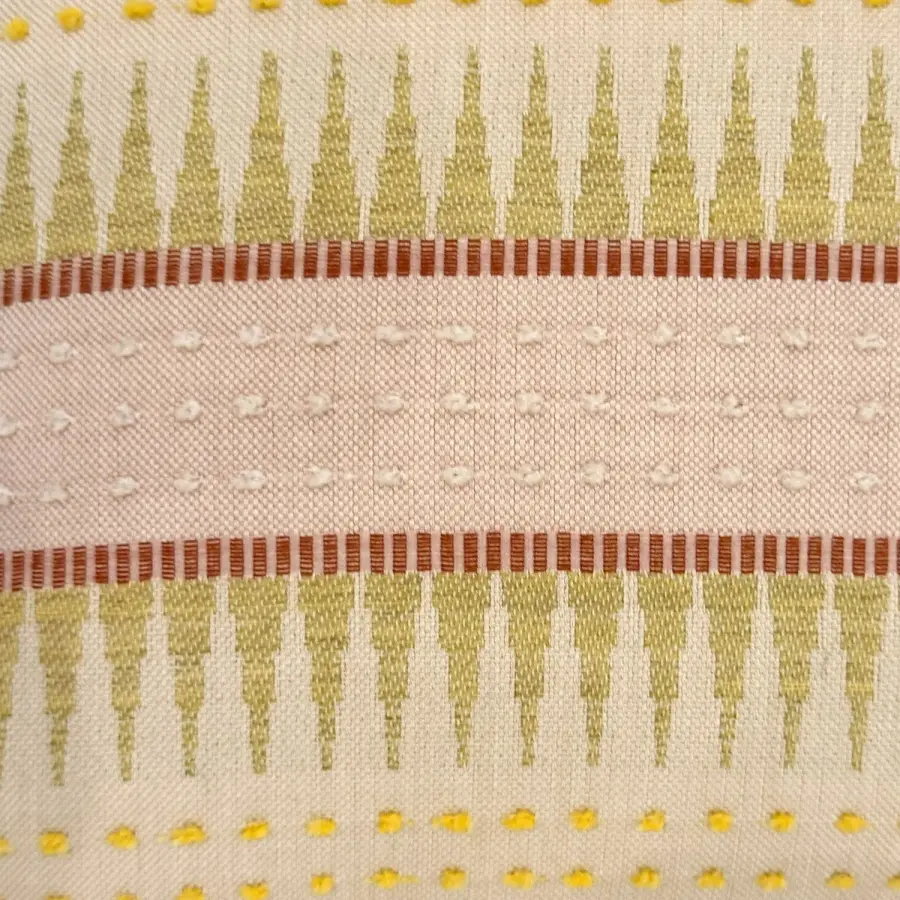 Backgammon Outdoor Pillow in Yellow And Coral