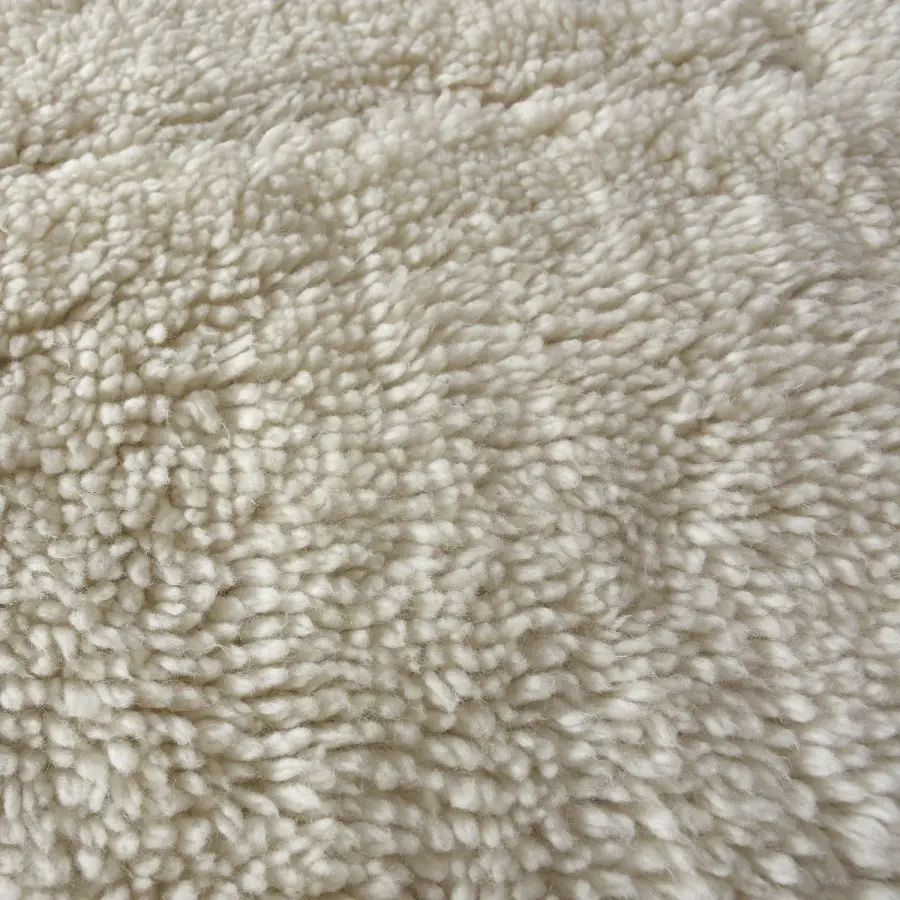 Miramar Ivory Shag Wool Area Rug