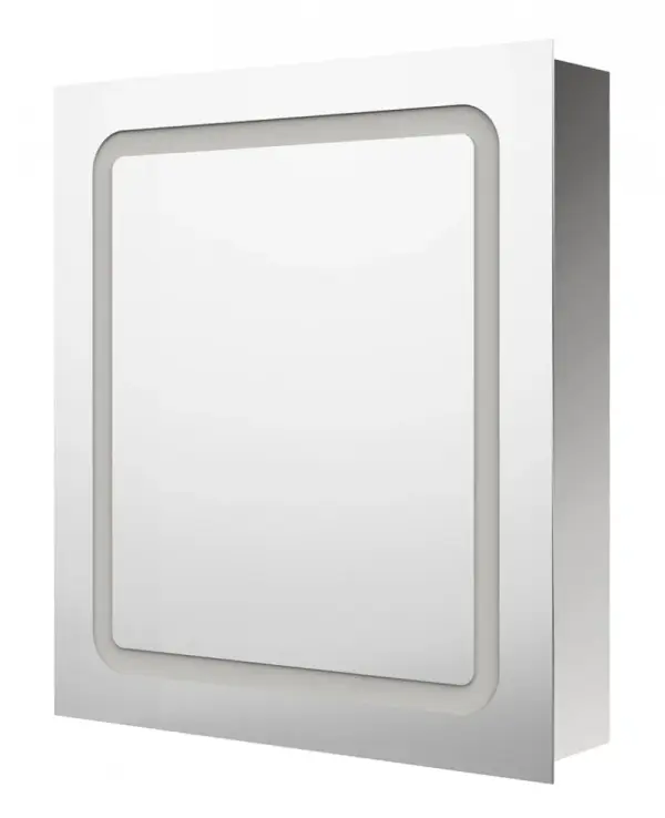 Polished Chrome Bathroom Cabinet with Mirror Door