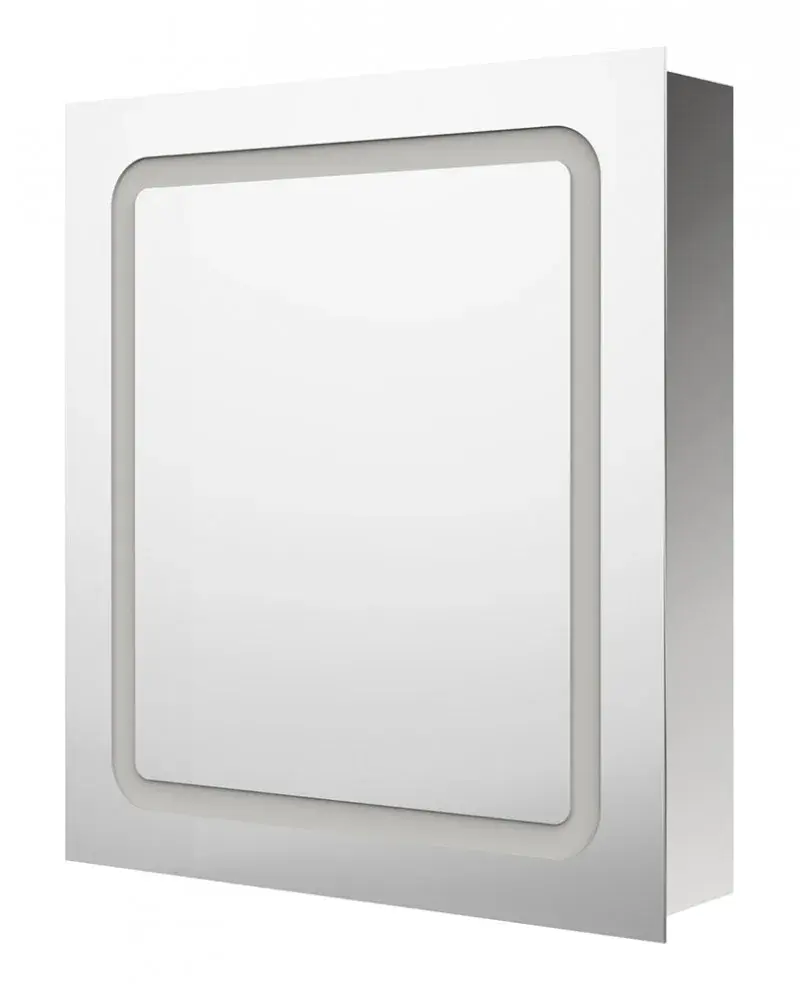 Polished Chrome Bathroom Cabinet with Mirror Door