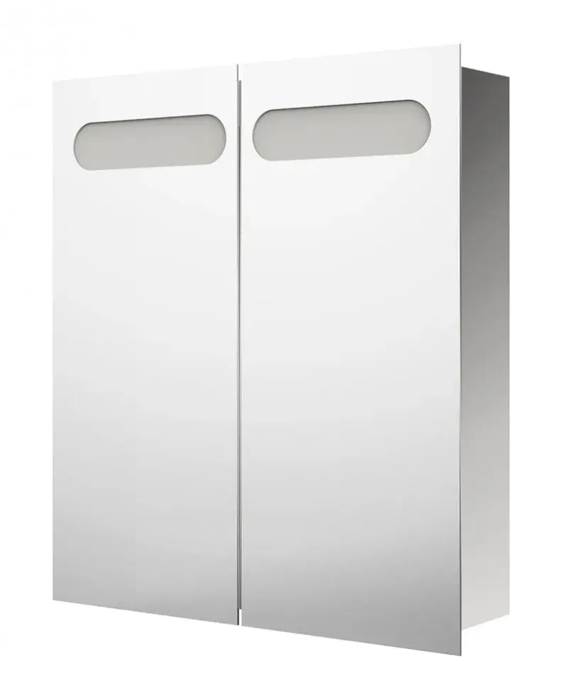 Bathroom Cabinet with 2 Mirror Doors