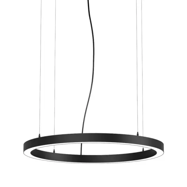 This 47-inch ring suspension chandelier delivers dramatic visual impact with its geometric design and high-output LED technology. Professional-grade 90 CRI ensures accurate color rendering, while 6782 lumens provide ample illumination.