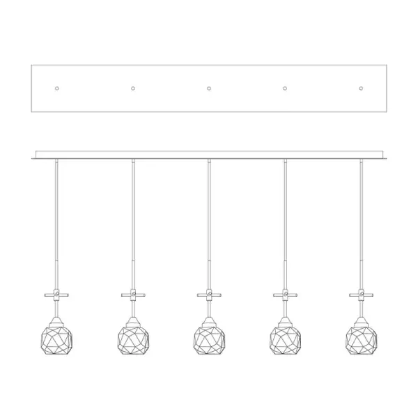 Geos 5-Light Chandelier