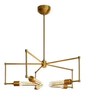 Boomer 5-Light Chandelier in Brushed Brass