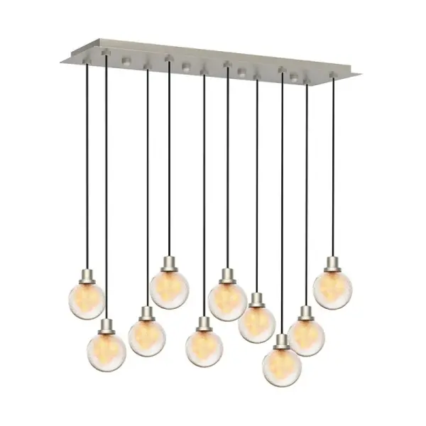 Crackle Globe 10-Light Chandelier