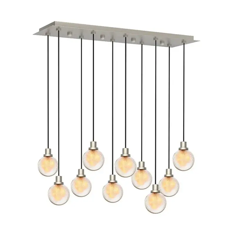 Crackle Globe 10-Light Chandelier
