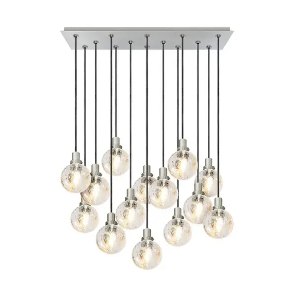 Crackle Globe 14-Light Chandelier