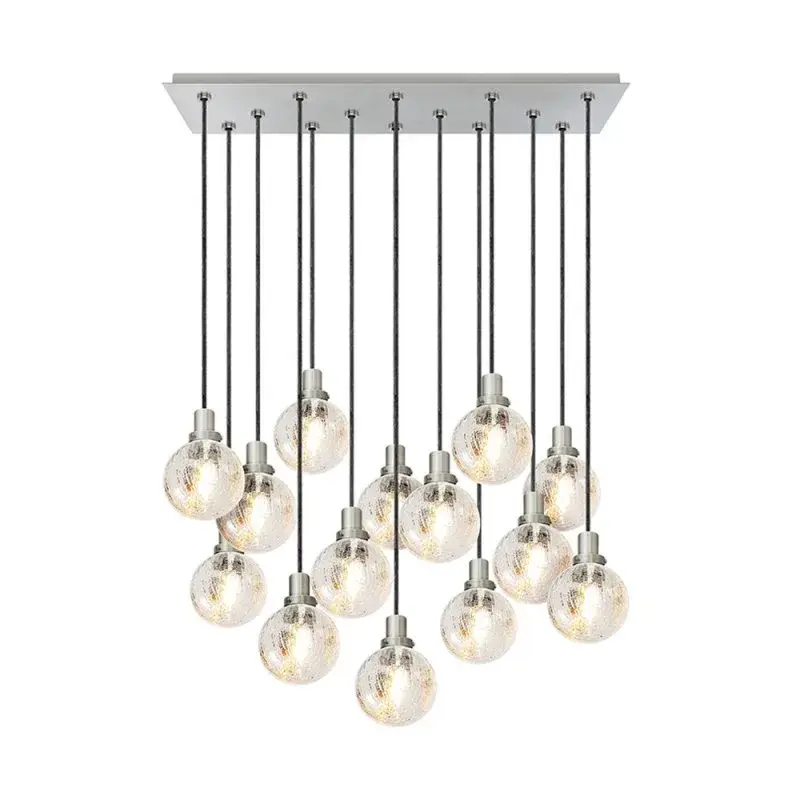 Crackle Globe 14-Light Chandelier