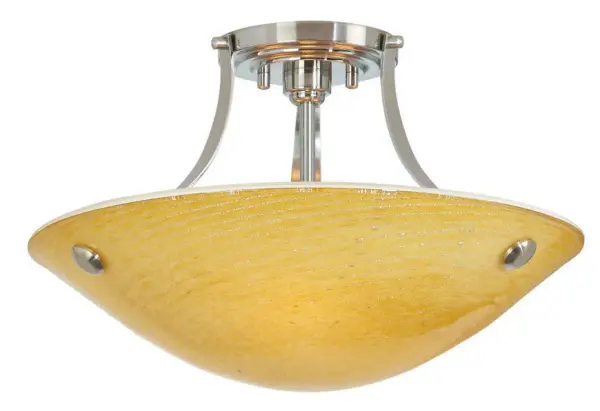 Neptune Semi-Flush Ceiling Mount in Amber