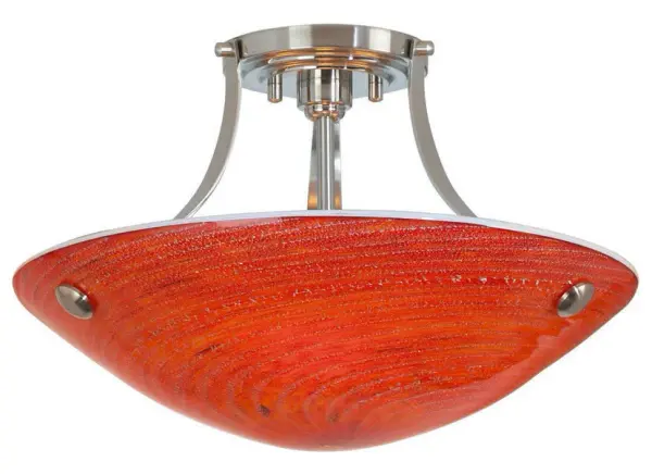 Neptune Semi-Flush Ceiling Mount in Red