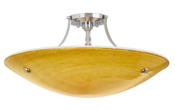 Neptune Semi-Flush Ceiling Mount in Amber