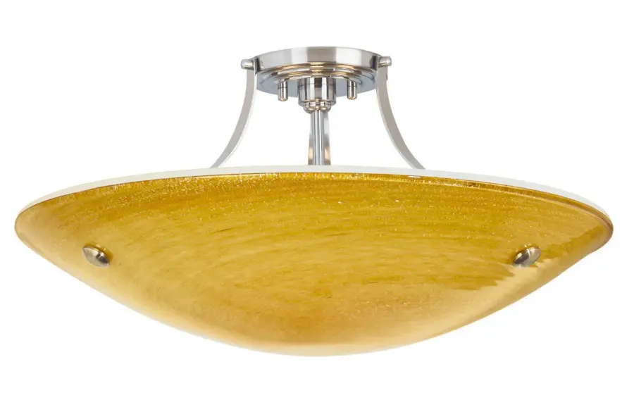 Neptune Semi-Flush Ceiling Mount in Amber