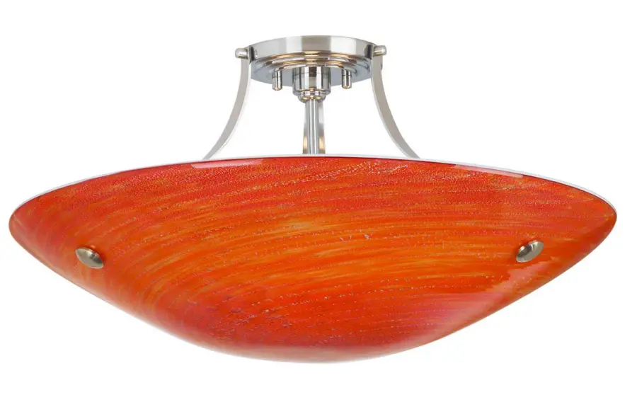 Neptune Semi-Flush Ceiling Mount in Red