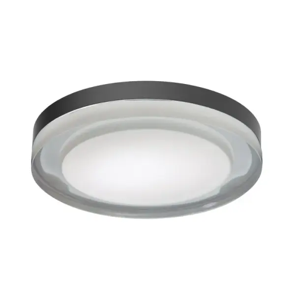 Compact Modern Flush Mount with Clean Lines and Frosted Glass Diffusion