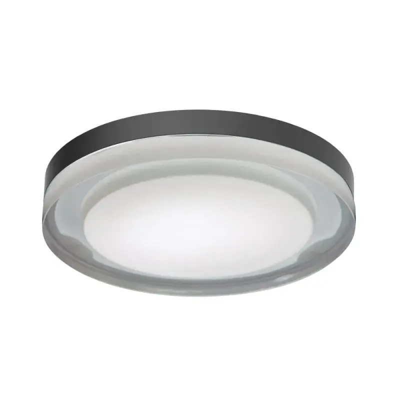 Compact Modern Flush Mount with Clean Lines and Frosted Glass Diffusion
