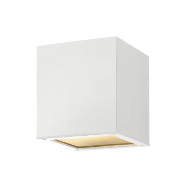Modern flush mount ceiling light featuring a geometric cube design with integrated high-CRI LED technology. Delivers 800 lumens of quality illumination ideal for task-oriented spaces and compact areas.