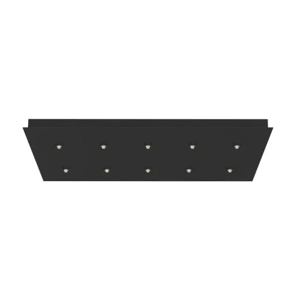 The EZ Jack 10-Light Rectangular Canopy offers exceptional flexibility for creating custom lighting arrangements. With 10 connection points and 6 finish options, it's perfect for large dining areas and commercial spaces.