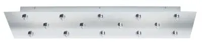 14-Light Rectangular LED Canopy in Polished Chrome