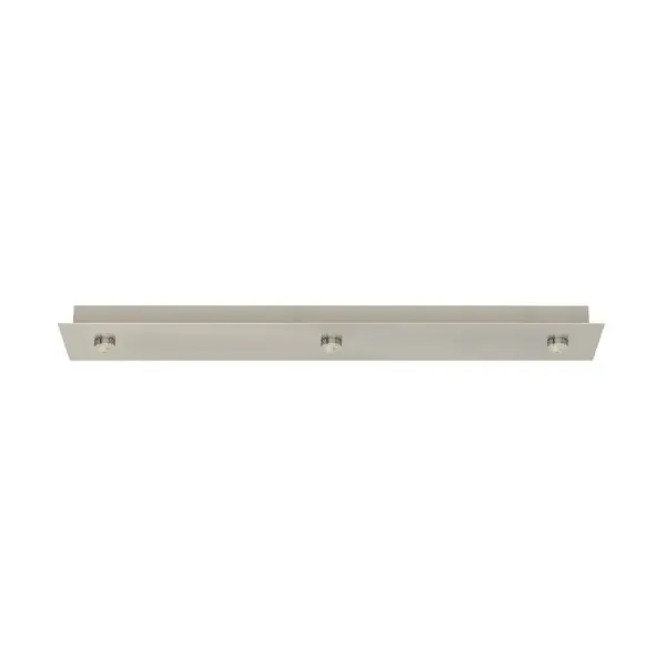 The EZ Jack 3-Light Rectangular Canopy offers a flexible solution for creating custom pendant lighting arrangements. Compatible with multiple finish options, this canopy system simplifies installation while providing design versatility.