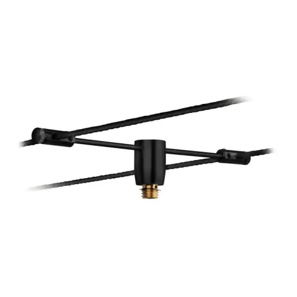 This cable system adapter provides the critical connection point for cable-based lighting systems, offering flexibility in fixture placement and configuration across multiple finish options.