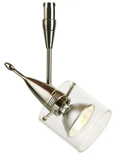 The MX Swivel Head offers adjustable directional lighting for track systems. Its chrome finish and compact design make it ideal for accent lighting, task lighting, or highlighting specific areas in residential and commercial spaces.