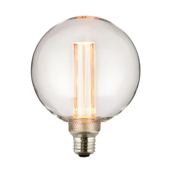 Modern LED technology meets classic globe design in this versatile bulb. Available in clear or warm amber finishes, it delivers efficient lighting with decorative style for exposed bulb fixtures.