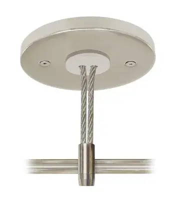 Monorail Single Feed Remote Canopy 4" Satin Nickel Flexible 28" Feed