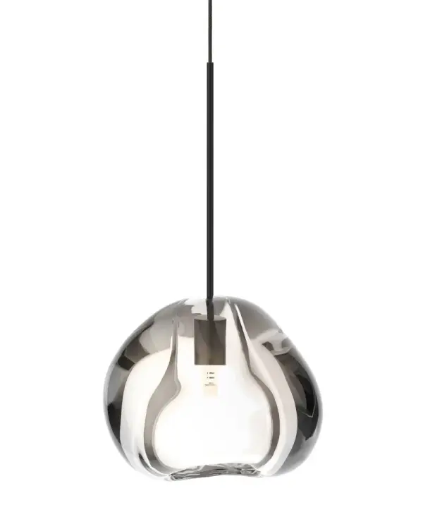 Modern Glass Pendant with Organic Form and Versatile Finish Options