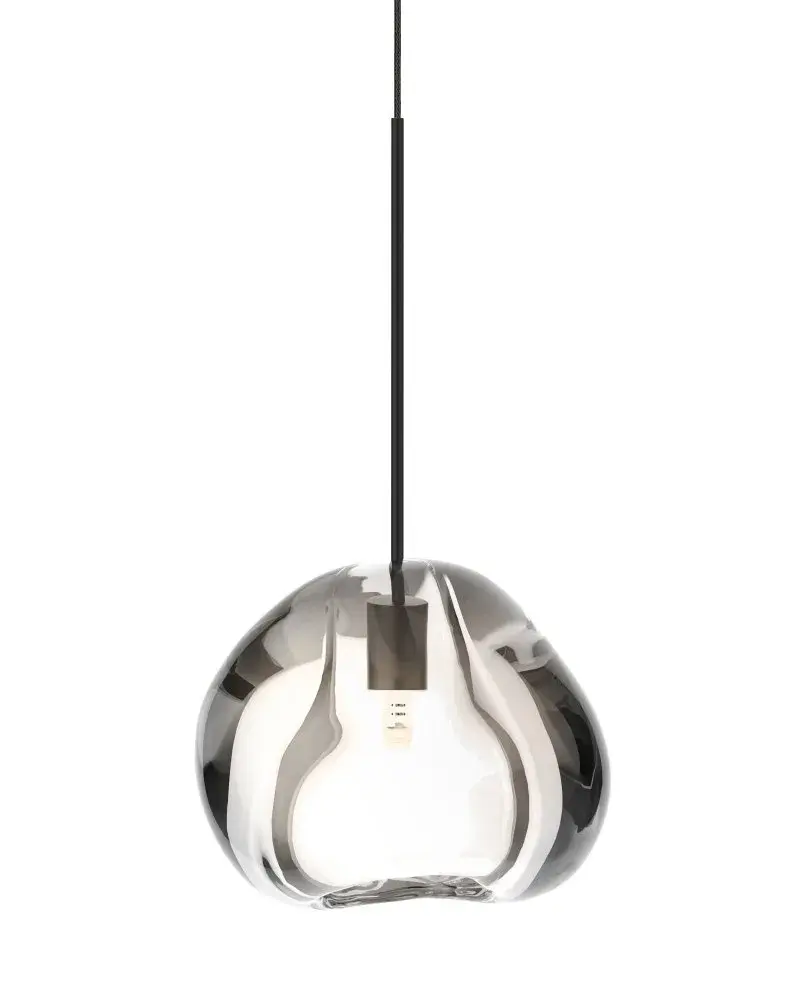 Modern Glass Pendant with Organic Form and Versatile Finish Options