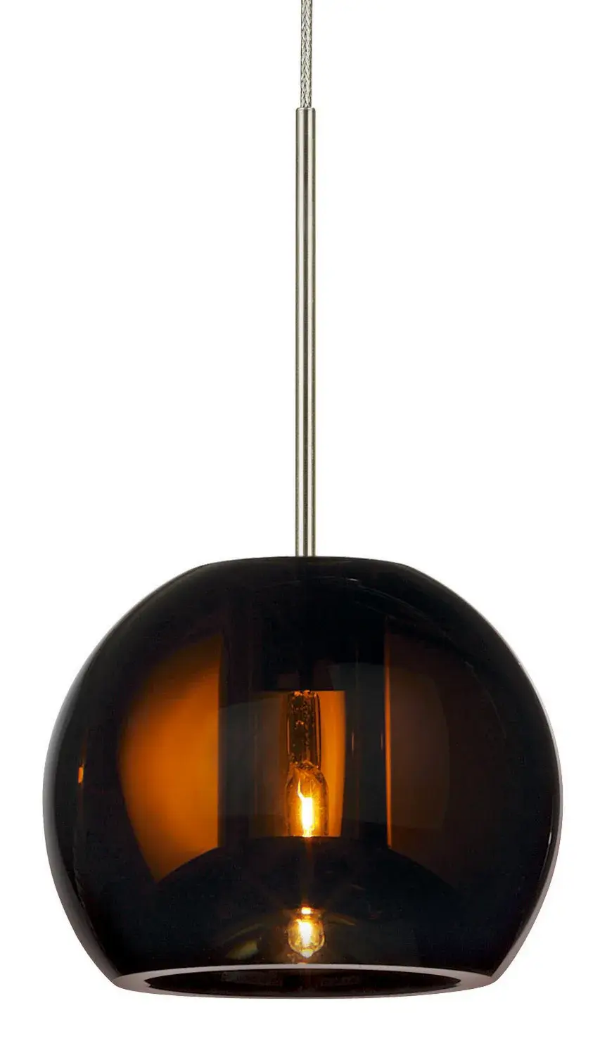 Elegant Mini Crystal Pendant with Warm Cognac Glow