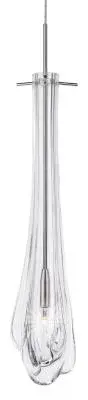Pendant Dew Drop Clear Satin Nickel LED G4 JC 2W 110lm EZ Jack