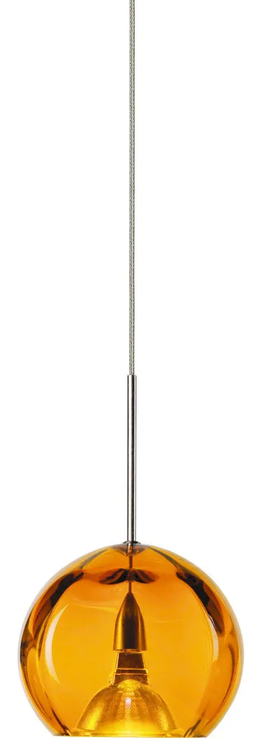 Optics Amber Glass Pendant Light