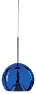 Blue Optics Pendant Light with Polished Nickel