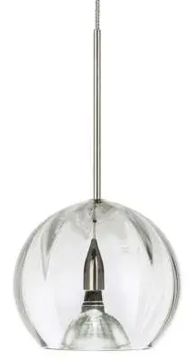 Pendant Optics Clear Polished Nickel MR16 Monopoint
