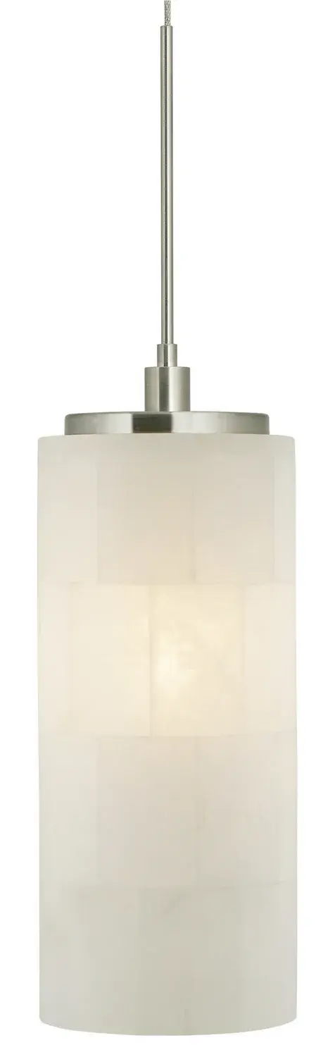 Onyx Cylinder Pendant in Marble Mosaic