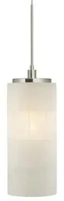 Pendant Onyx Cylinder Marble Mosaic Polished Nickel LED G4 3W 220lm Monopoint